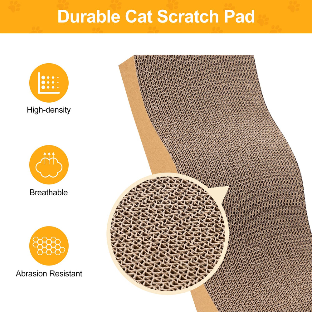 Poils bebe cardboard material close-up shows sturdy scratch surface.