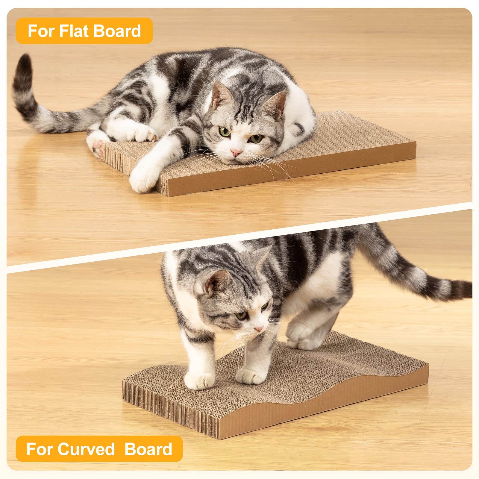 Poils bebe curved scratchers provide comfortable rest during scratching.