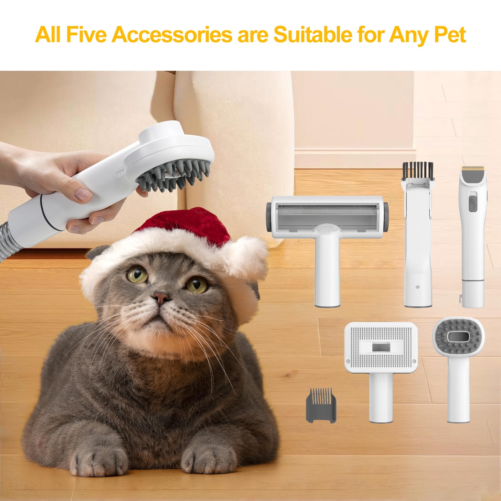 Poit dog grooming vacuum compact design enables easy at-home grooming.