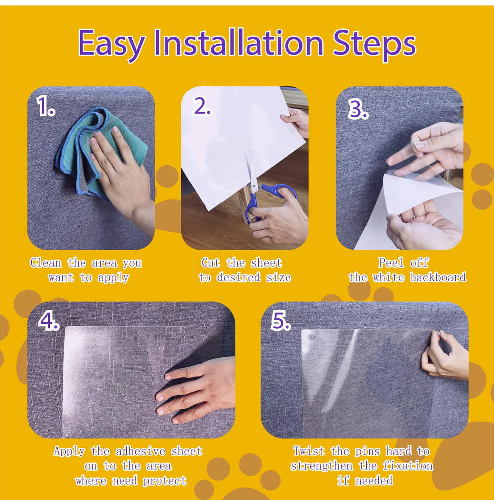 Polamg Anti-Cat Scratch Protector durable film resists kitten claws during playtime