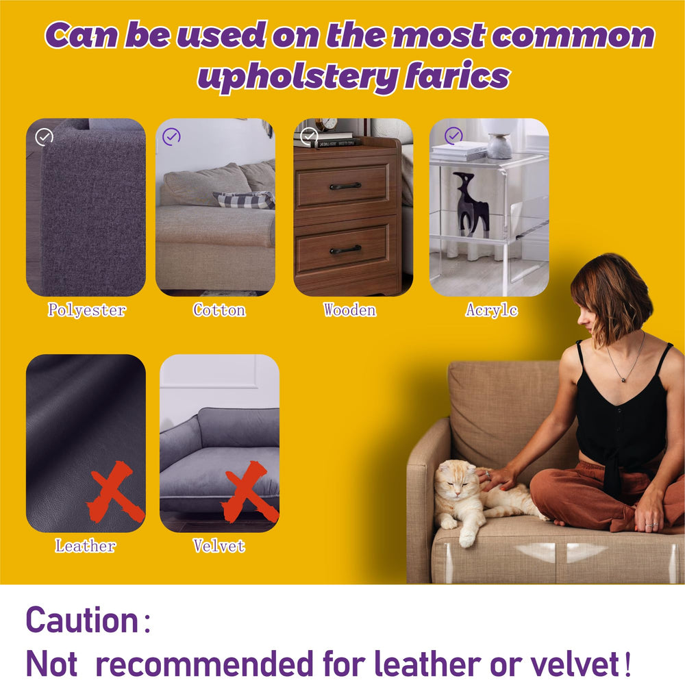 Polamg high-adhesion tape protecting furniture edges from claws.