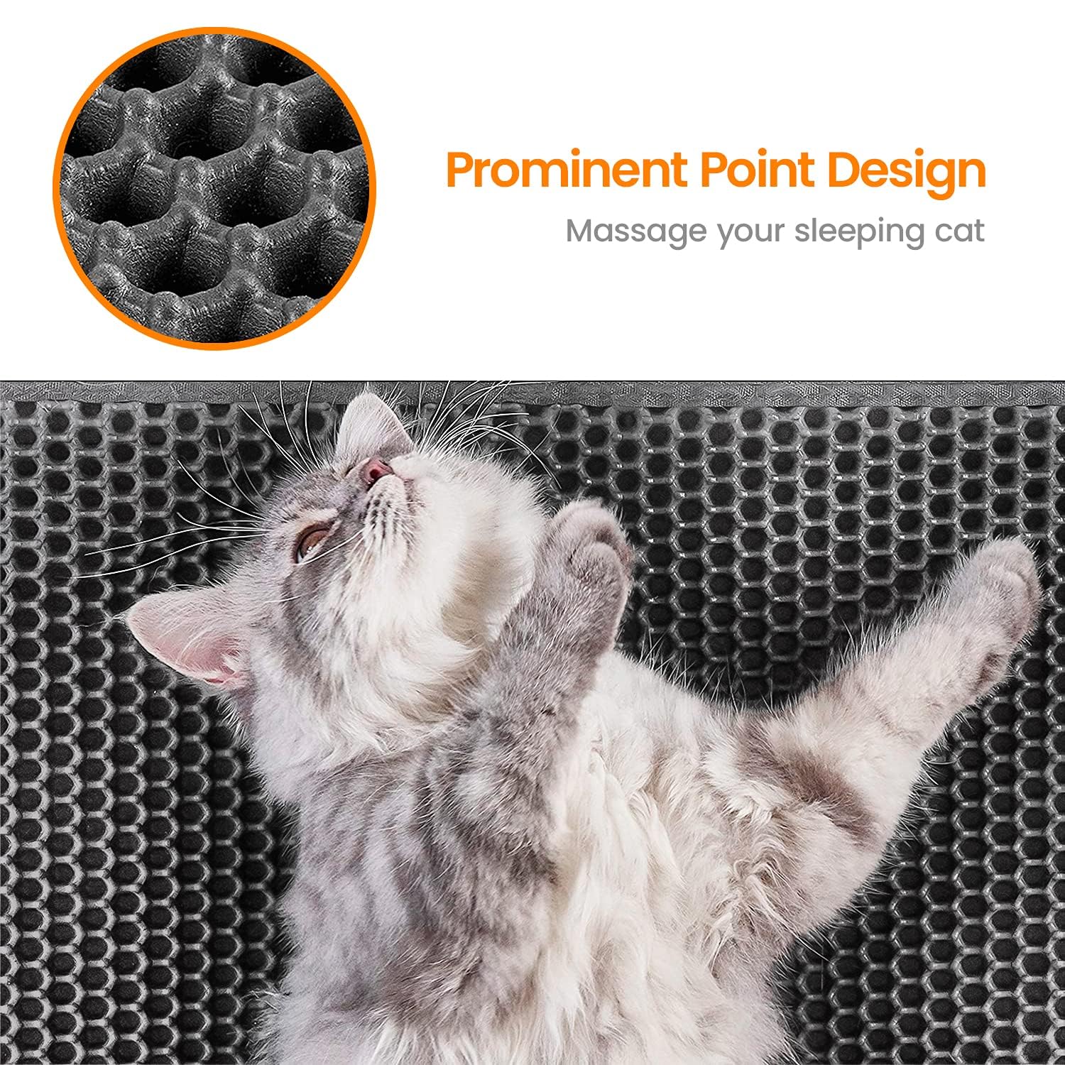 Polarduck cat litter mat EVA-soft-paws keeps paws comfortable during use.
