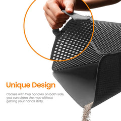 Polarduck cat litter mat waterproof-bottom protects floors from urine spills.