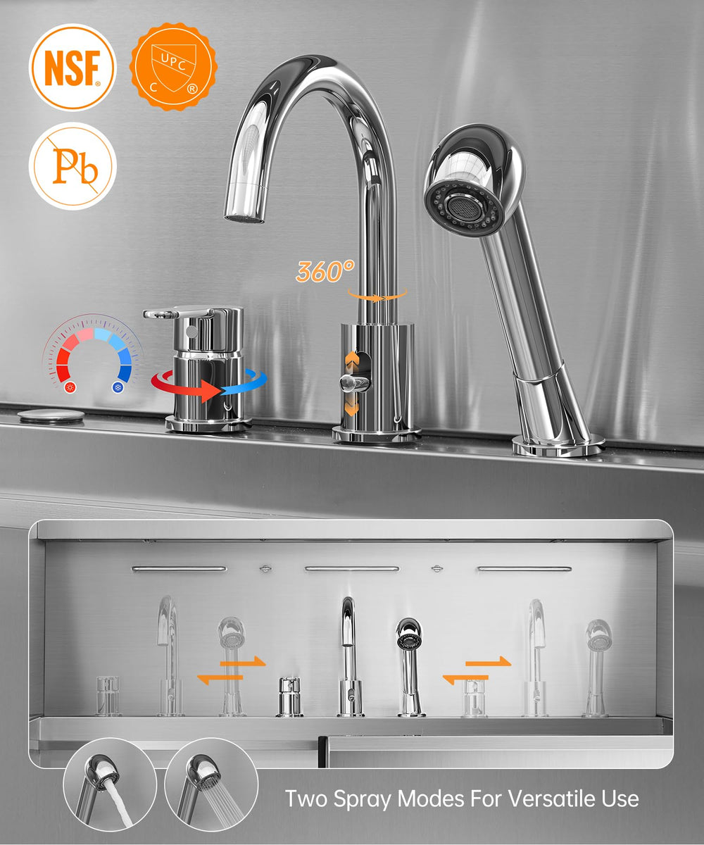 POLIMO 304 stainless steel construction ensures durable rust resistant performance