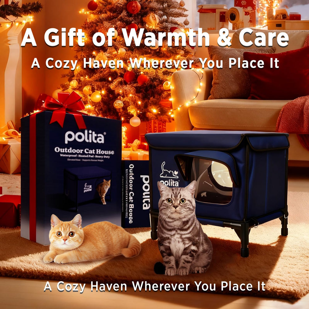 Polita rugged heated cat house modular assembly in minutes saves setup time.