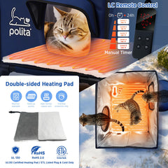 Polita rugged heated cat house predator-proof door demonstrates exit-only system against threats.