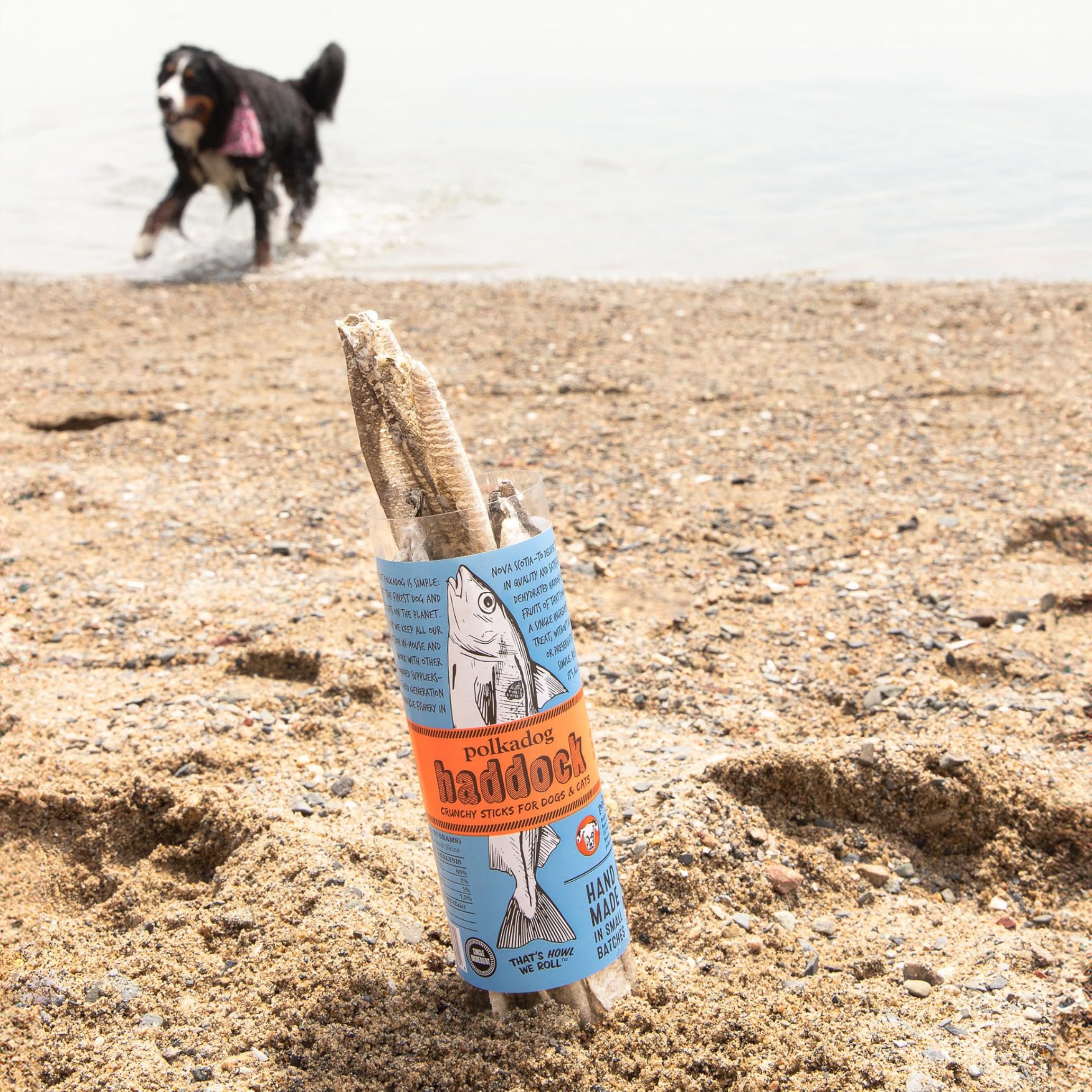 Polkadog High-protein-reward image shows protein-packed treats for dogs.