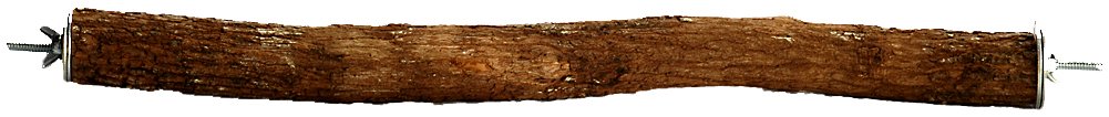 Polly's full-length hardwood perch, 16-inch, natural brown, sturdy resting spot.