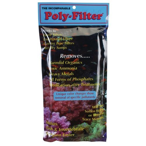 Poly Filter Poly-Bio-Marine media pad inside an aquarium filter for clearer water
