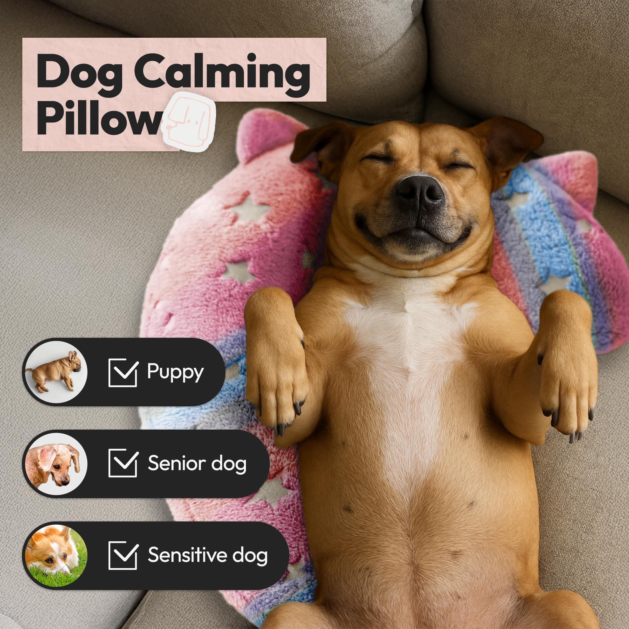 POMESEA question-mark pillow neck support for dogs during rest and travel