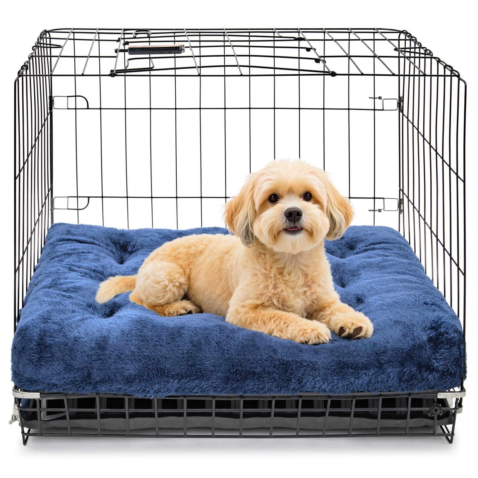 POMIU dog bed in crate setup demonstrating versatile home use