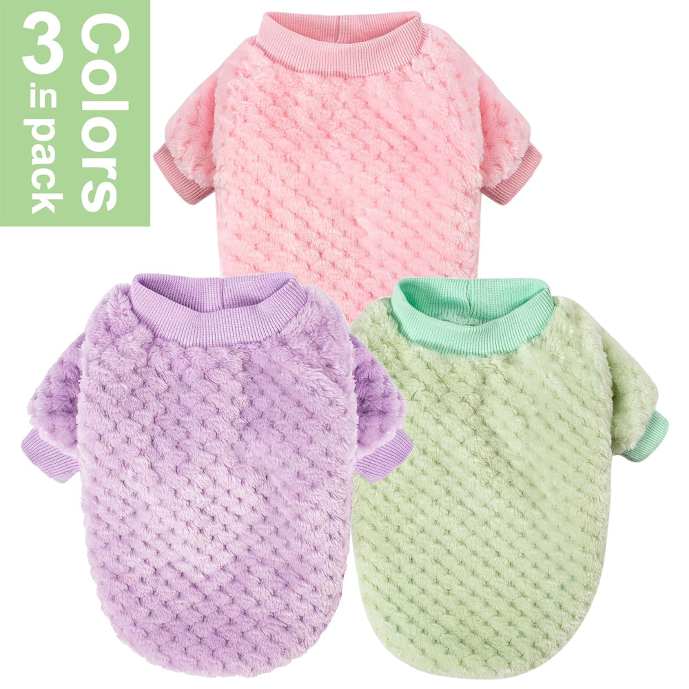 POMIU dog sweater 3-pack side view highlights easy slip-on fit for cats and dogs.