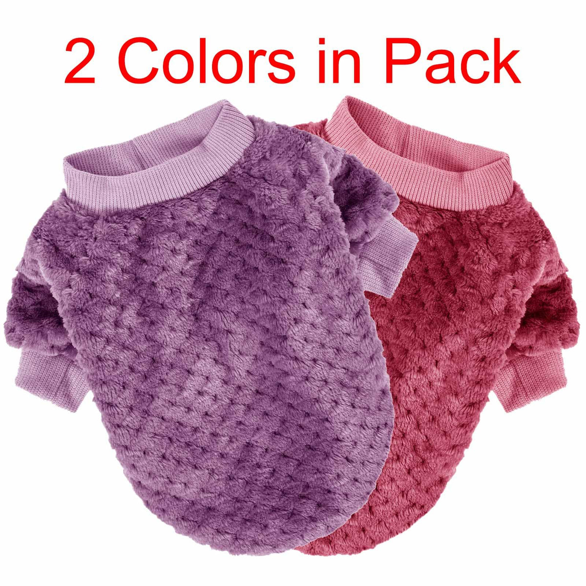 POMIU dog sweater pack side view highlights comfortable fit for small pets.