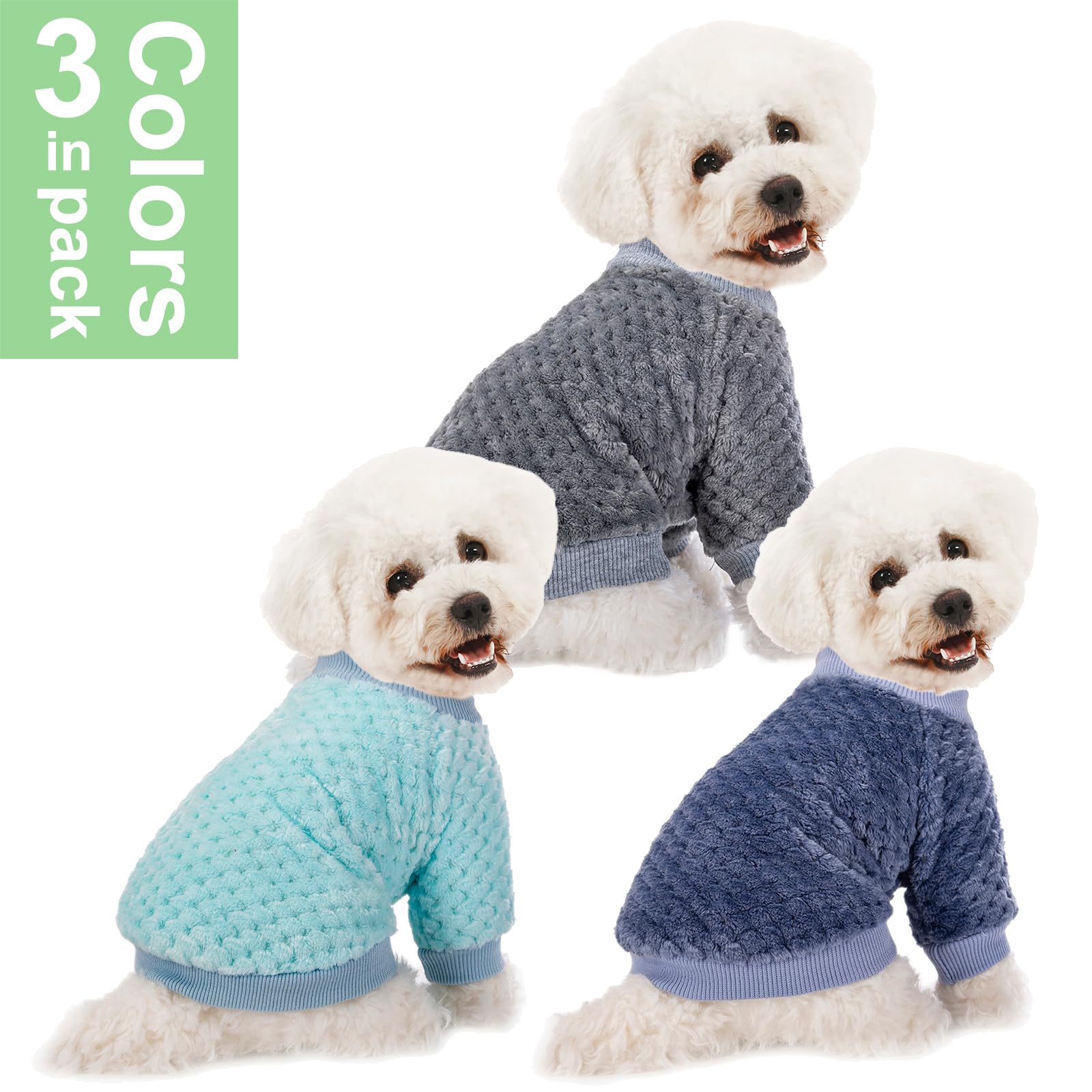 POMIU dog sweater pack sky blue complements outfits and warmth