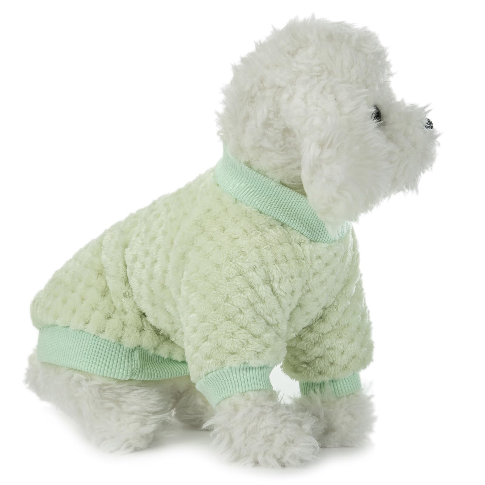 POMIU dog sweater packaging shows new single-use packaging for freshness.