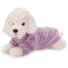 POMIU dog sweater size chart graphic helps select the right small pet fit.