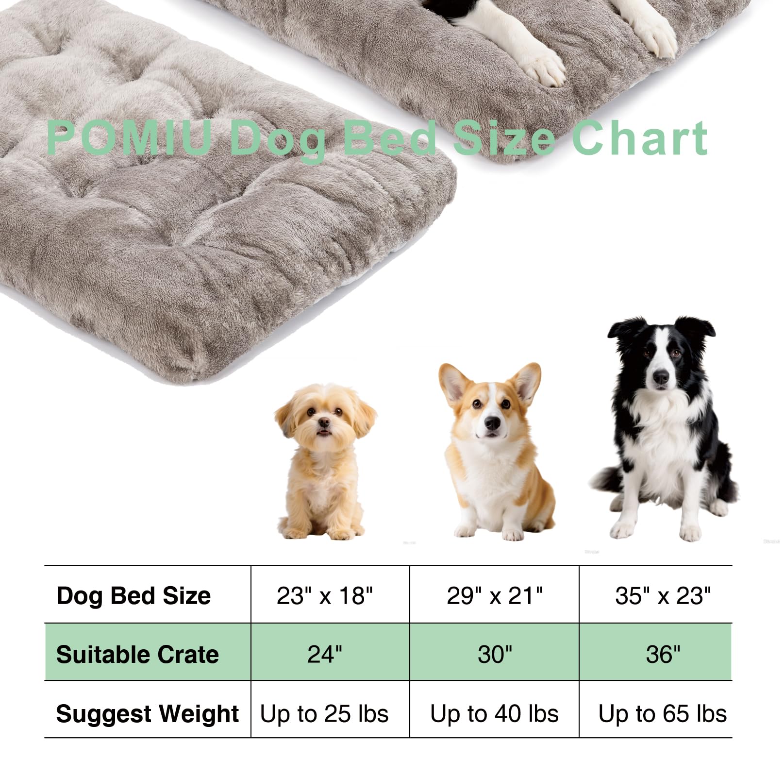 POMIU machine-washable dog bed close-up for easy cleaning