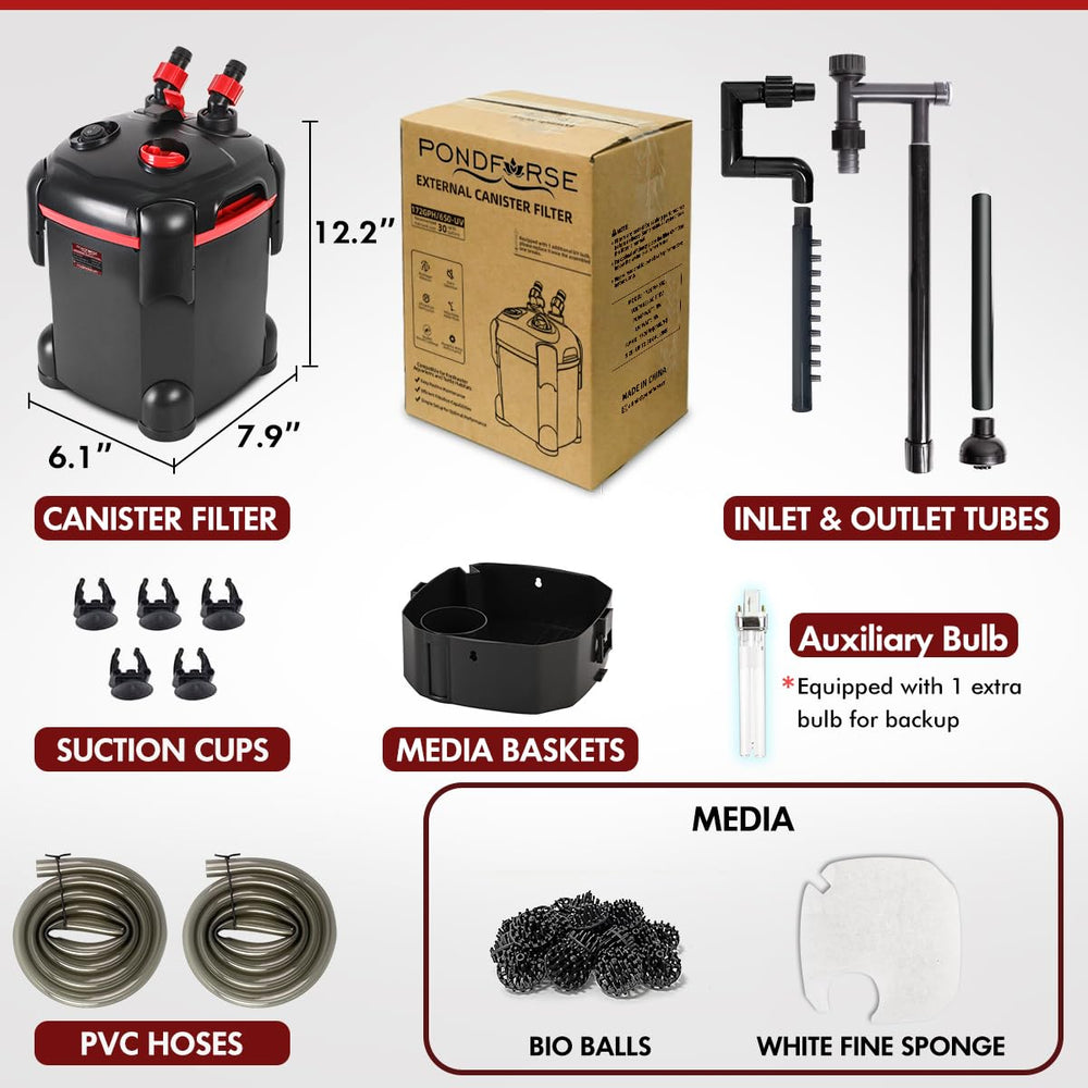 PONDFORSE backup bulb included for media maintenance
