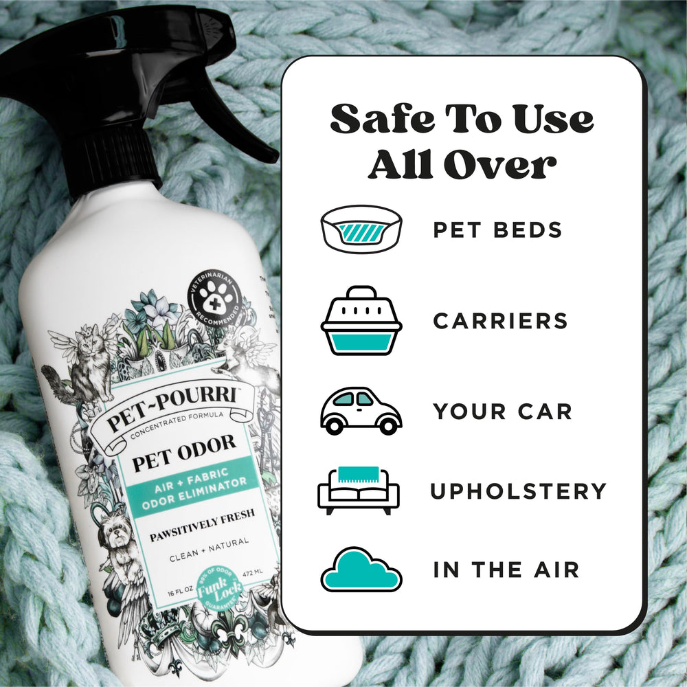 Poo-Pourri Pawsitively Fresh ingredients label emphasizing natural ingredients.