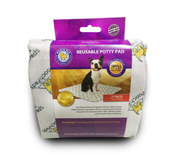 PoochPad Original small pack-2 hero shows leakproof, reusable puppy training pads.