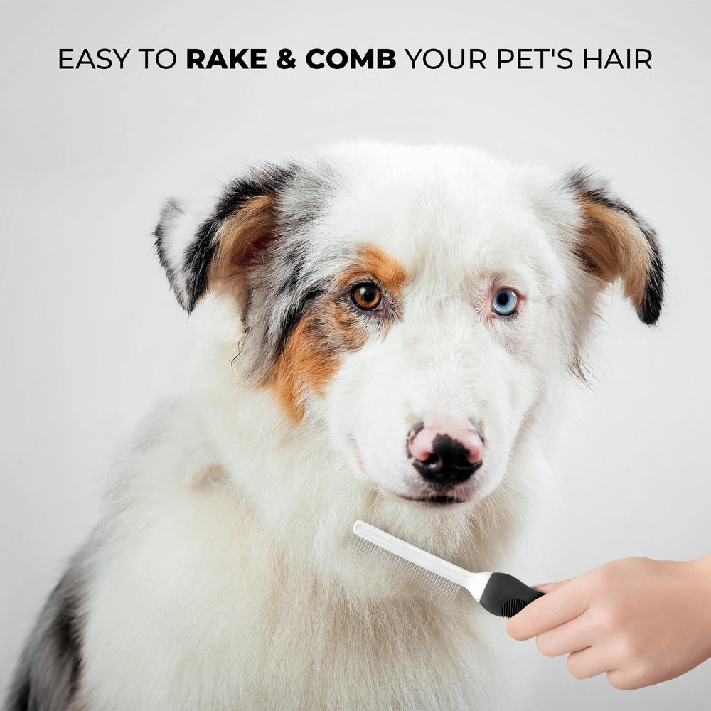 POODLIE black dematting comb product shot ready for use.