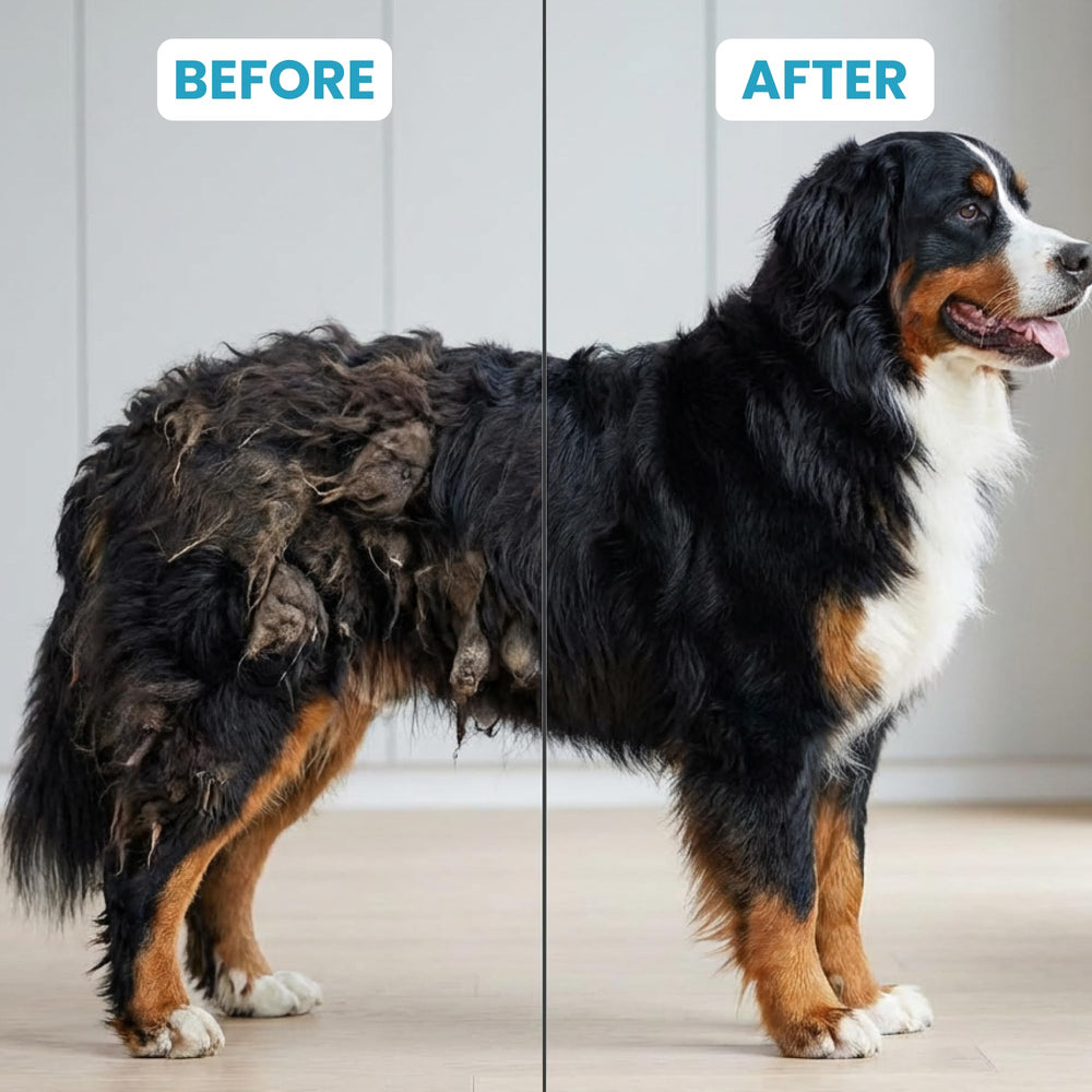 POODLIE Long and short teeth tackle mats on various coat lengths.
