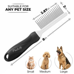 POODLIE stainless steel teeth for durable knot removal on pets.