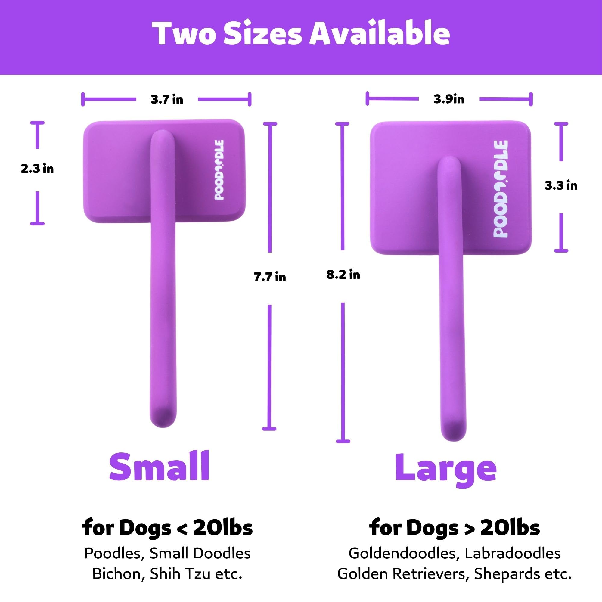 Poodoodle purple warranty card signals trusted support and guarantee.