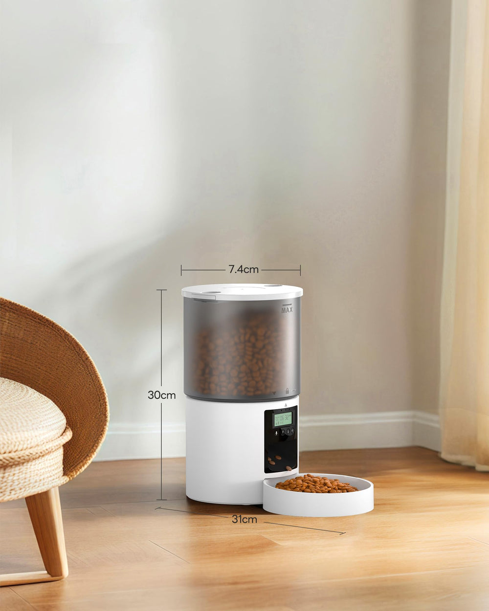POOEKEN white compact design fits small spaces.