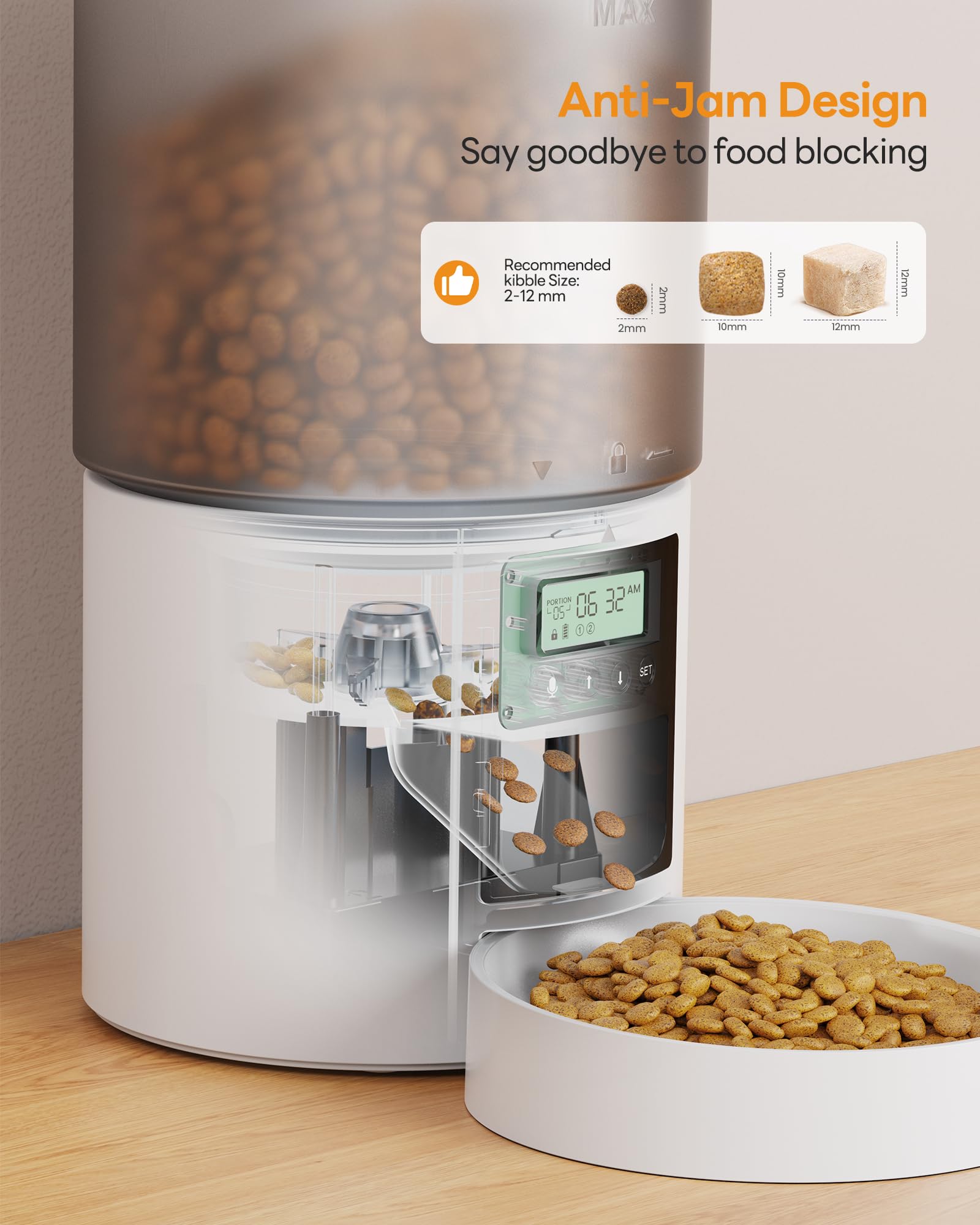 POOEKEN dual-power design image illustrates wired or battery power for reliability.