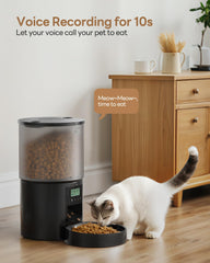 POOEKEN cat feeder dual power option for uninterrupted feeding.