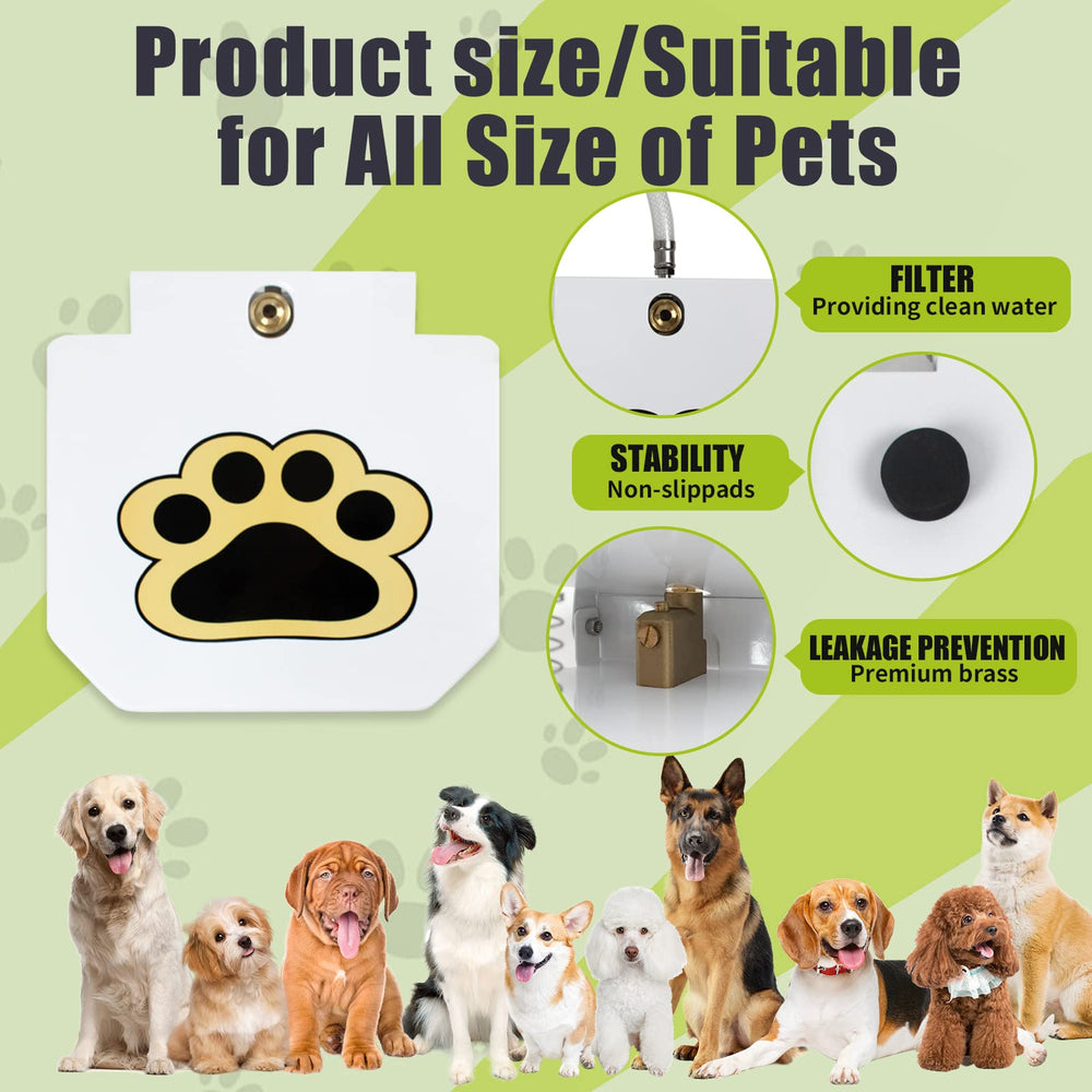 Poofzy dog water fountain leak-proof copper valve emphasizes steady flow
