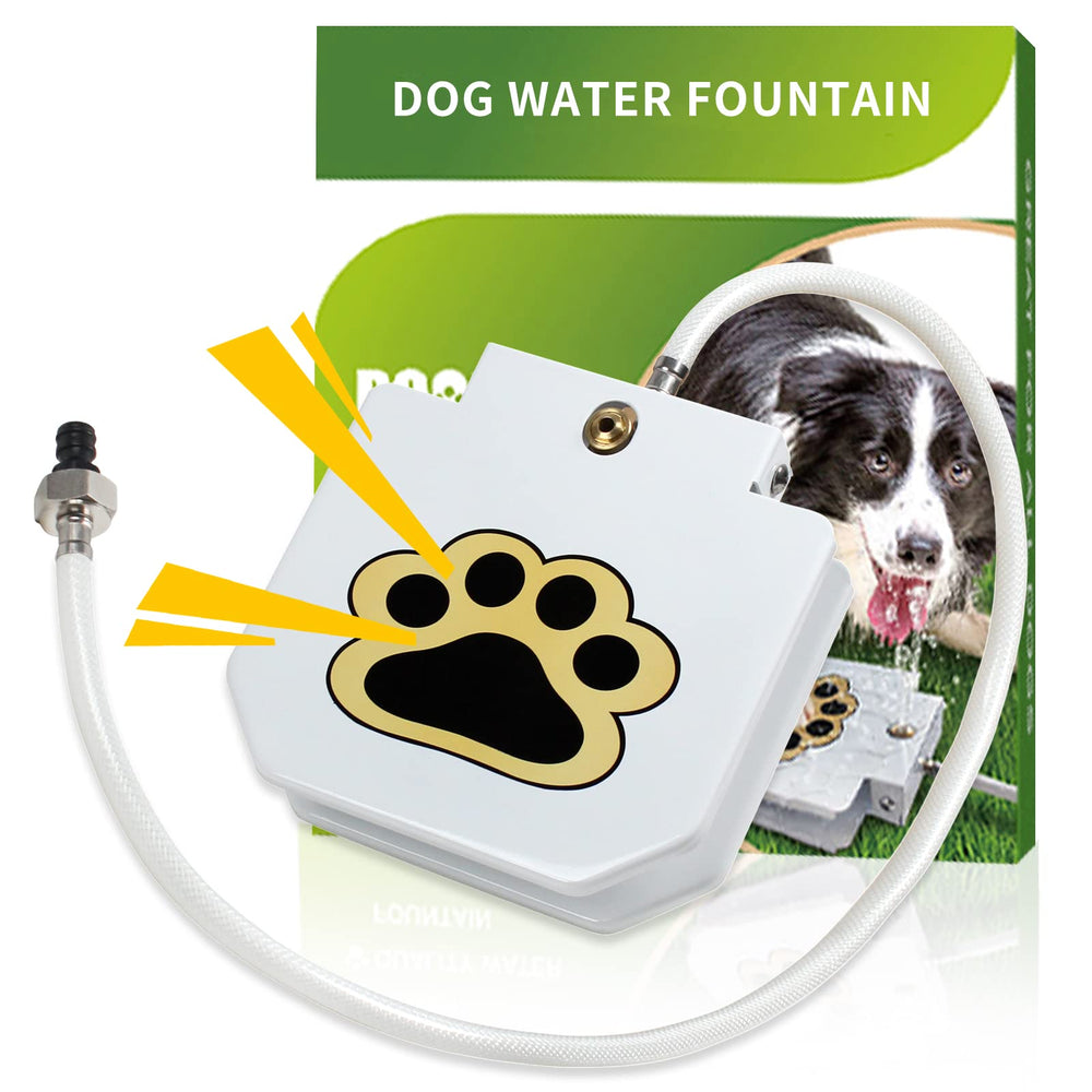 Poofzy dog water fountain outdoor large-dog play during backyard sessions