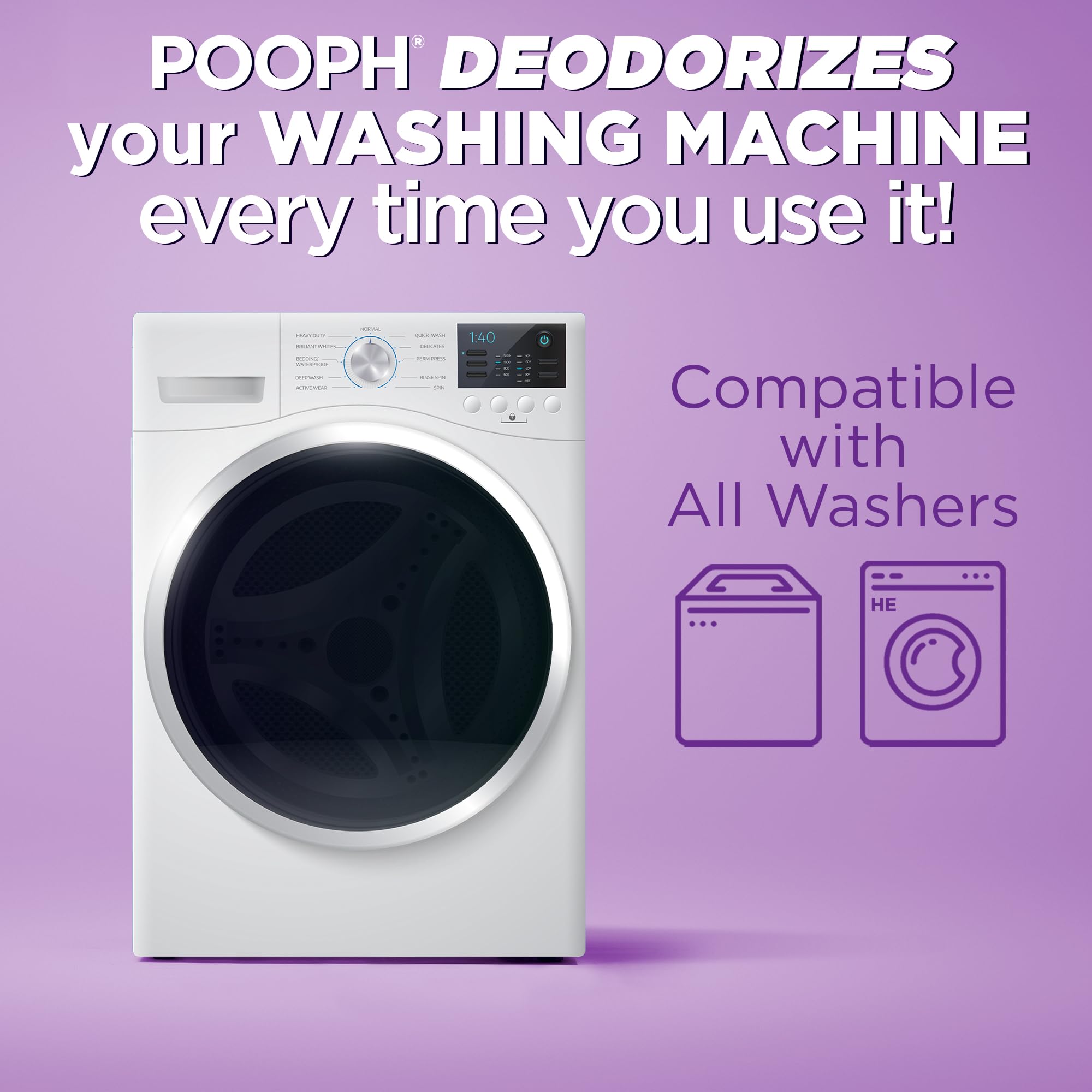 POOPH mineral-based cleaner illustrates eco-friendly, no-stain deodorizing action