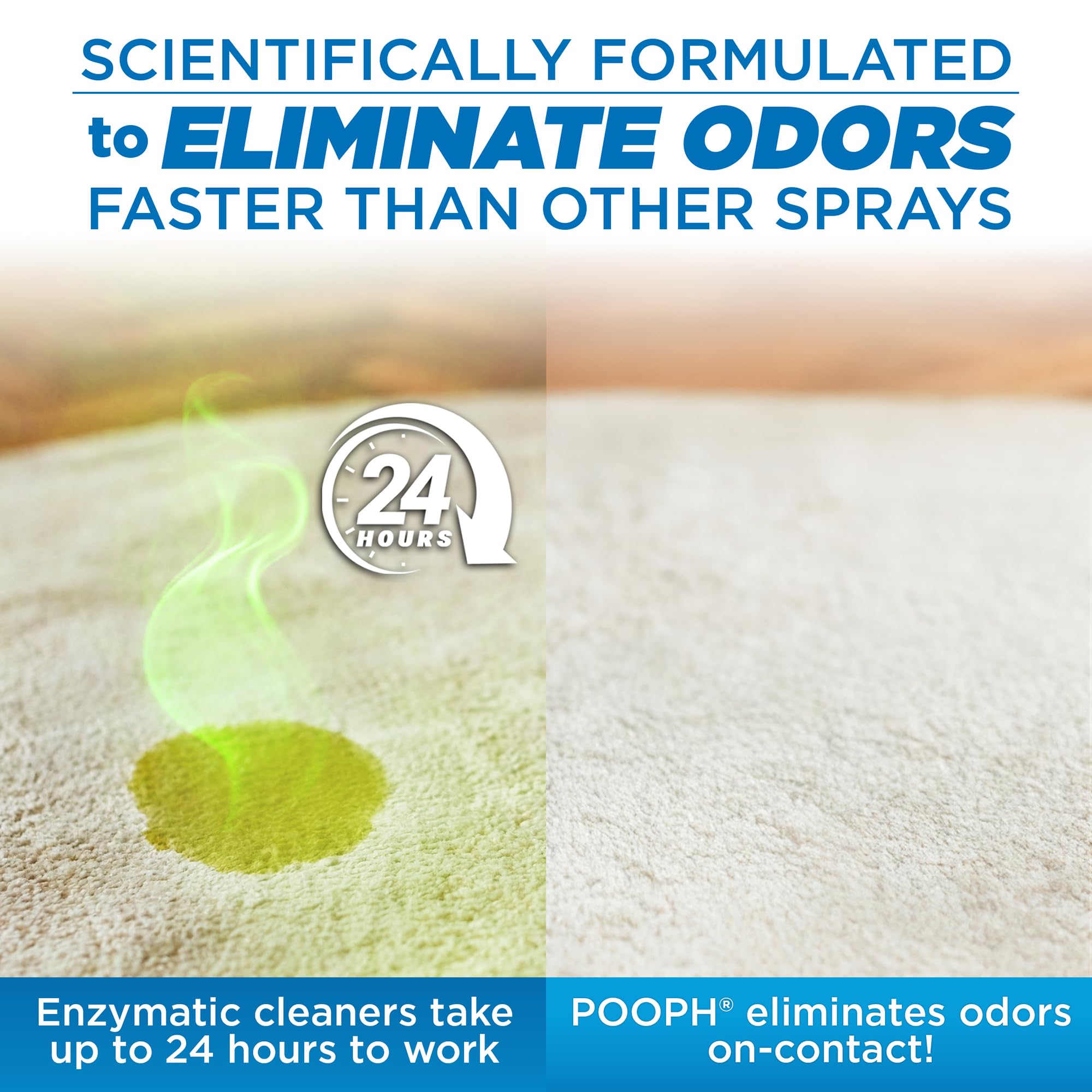 POOPH no-stain formula used on carpets, clothing, toys