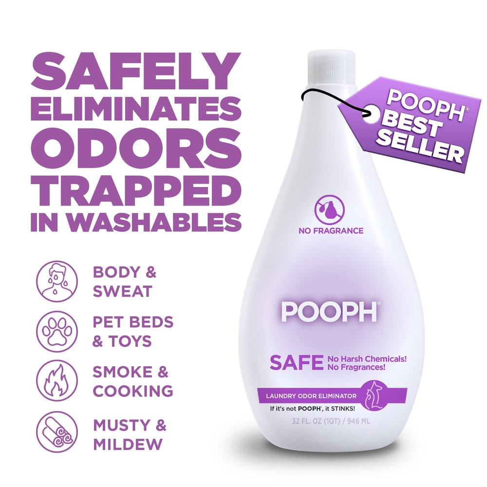 POOPH odor eliminator spray-action close-up highlights instant freshening