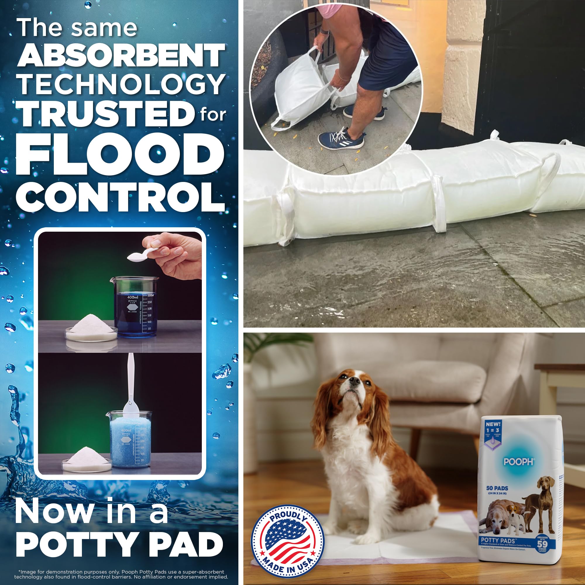 POOPH Potty Pads no-tracking design minimizes mess across rooms