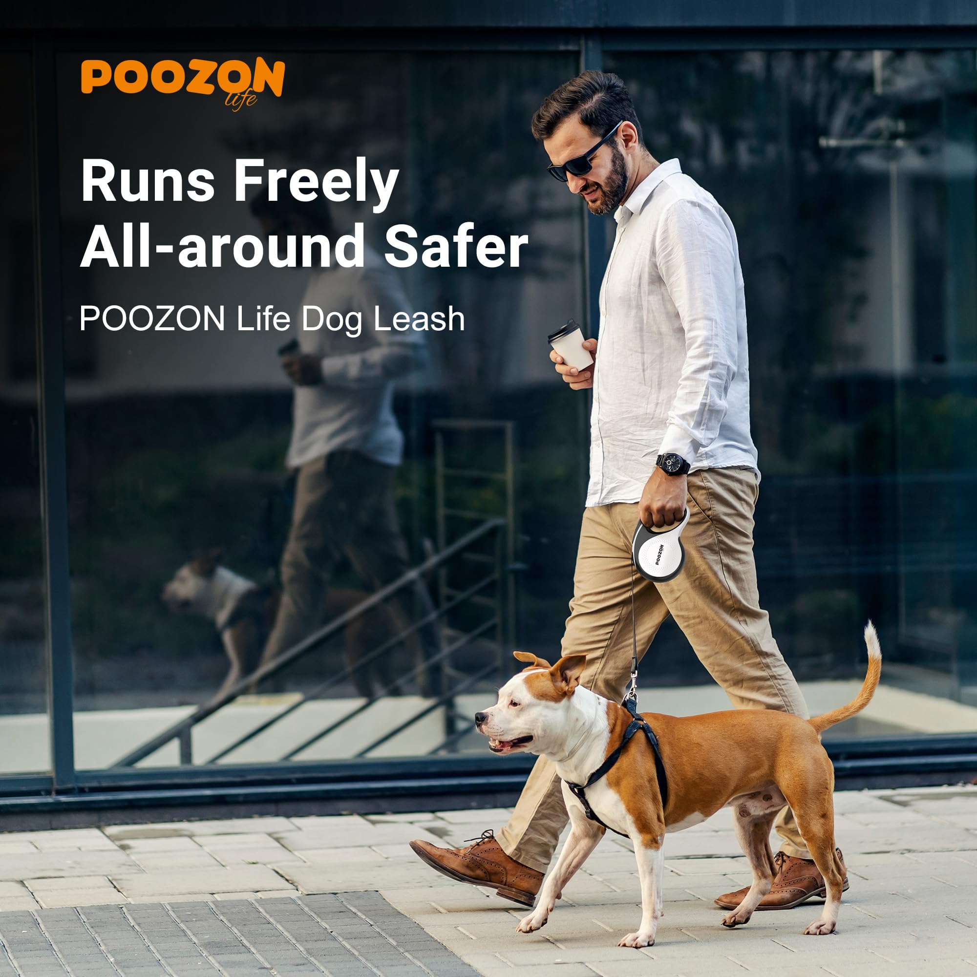 Poozonlife retractable leash 360tangle-free prevents snags during walks
