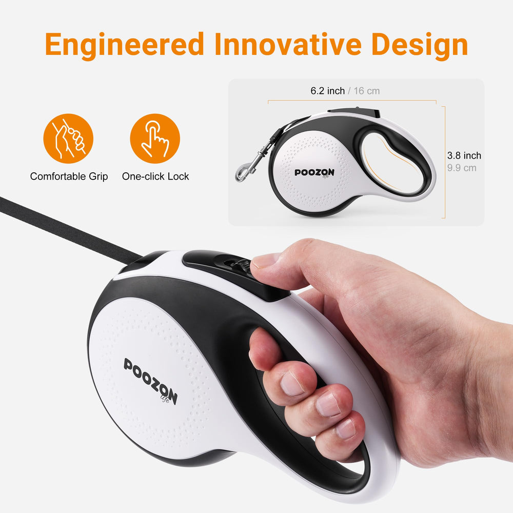 Poozonlife retractable leash rust-proof swivel-hook for secure attachment