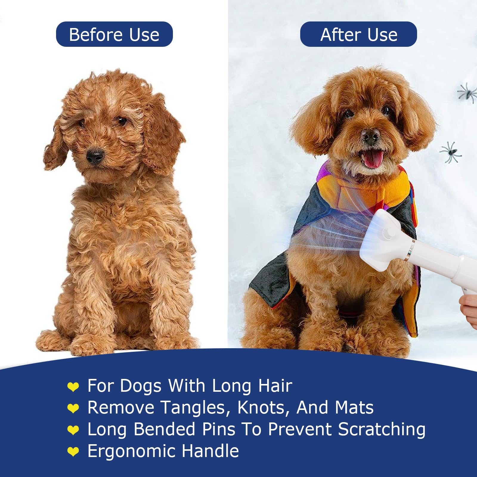 POPET 300W dog hair dryer delivers quick drying for small to medium dogs