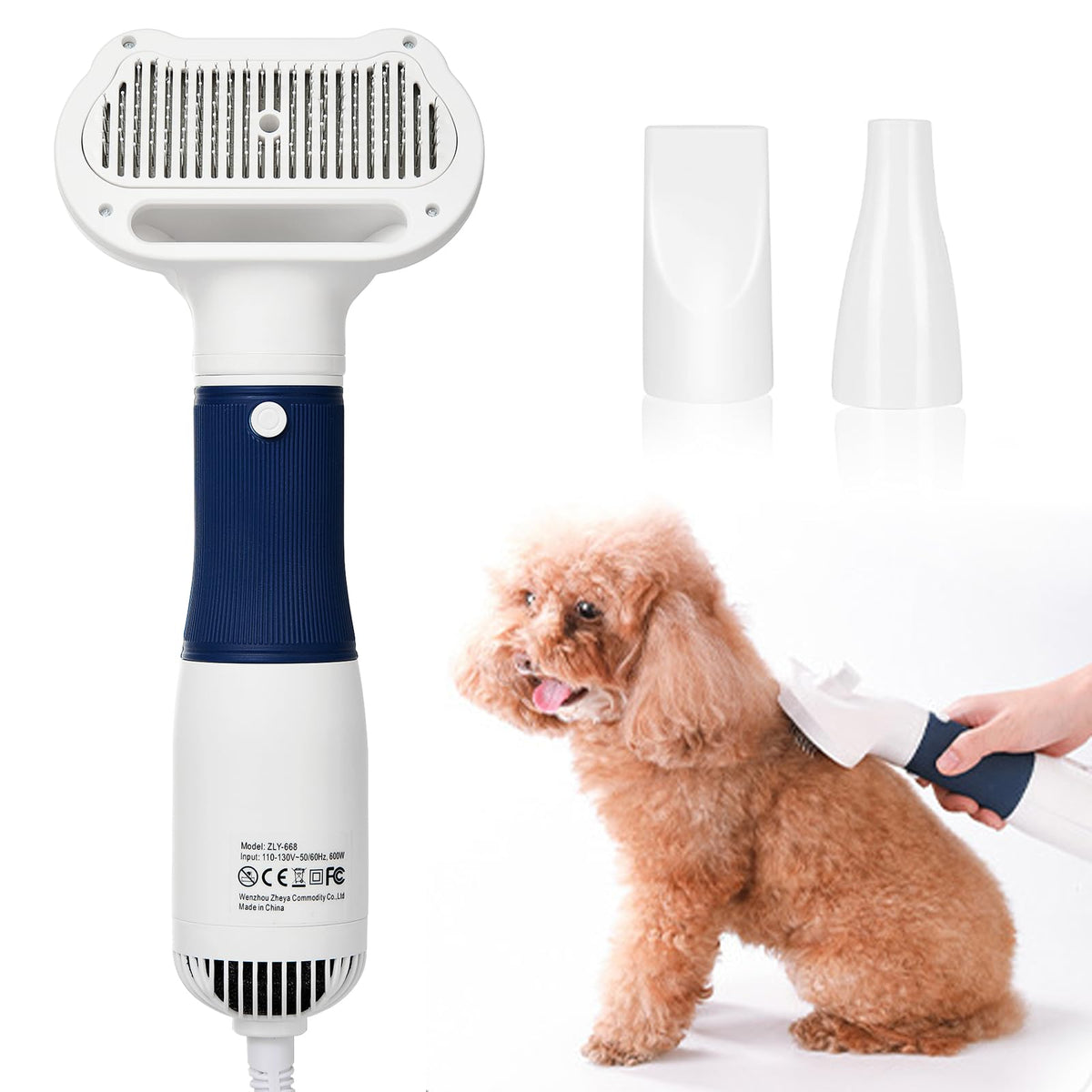 POPET 3-in-1 grooming tool dryer in action for quick post-bath drying