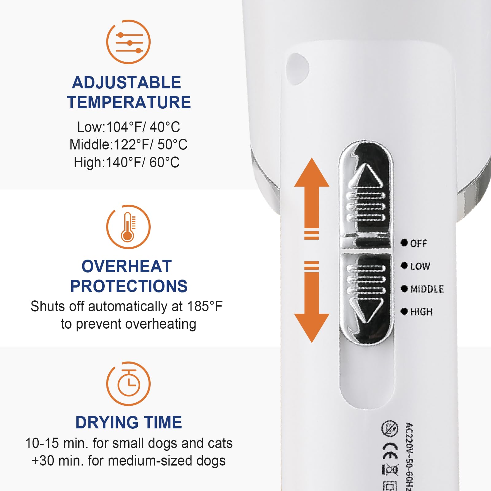 POPET rounded stainless steel bristles help detangle without irritating skin