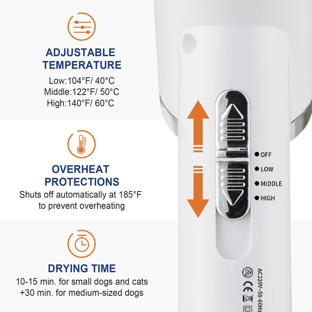 POPET rounded stainless steel bristles help detangle without irritating skin