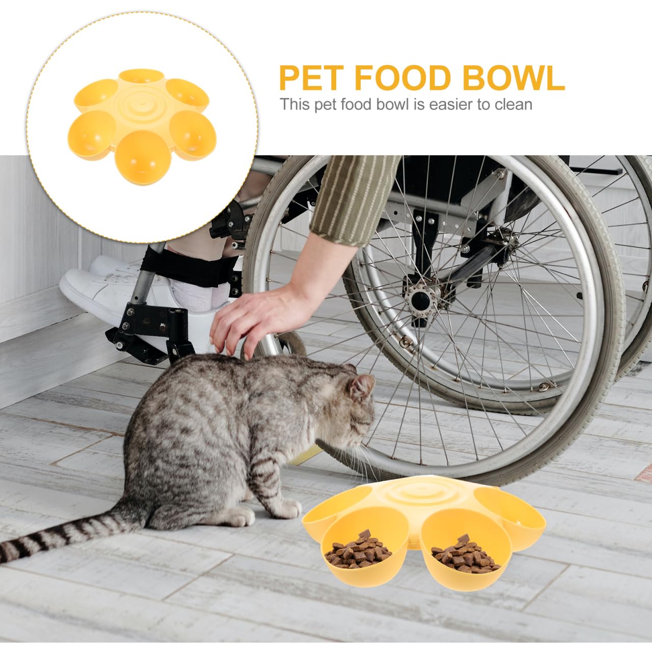 POPETPOP six-compartment feeder enables simultaneous food and water service.