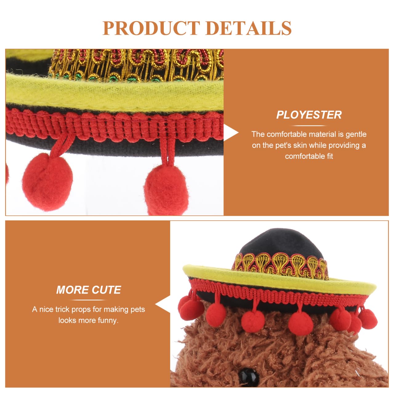 POPETPOP dog-sombrero-hat-on-pet showcases a festive accessory for events.
