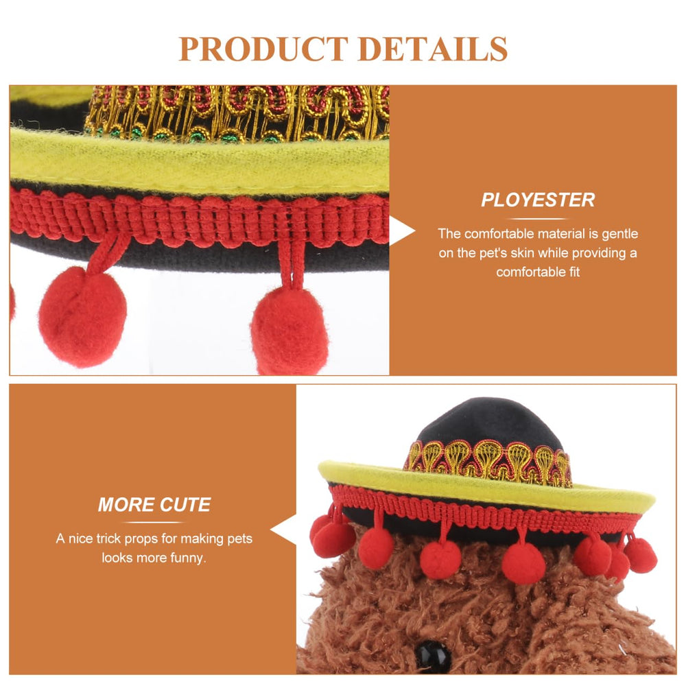 POPETPOP dog-sombrero-hat-on-pet showcases a festive accessory for events.
