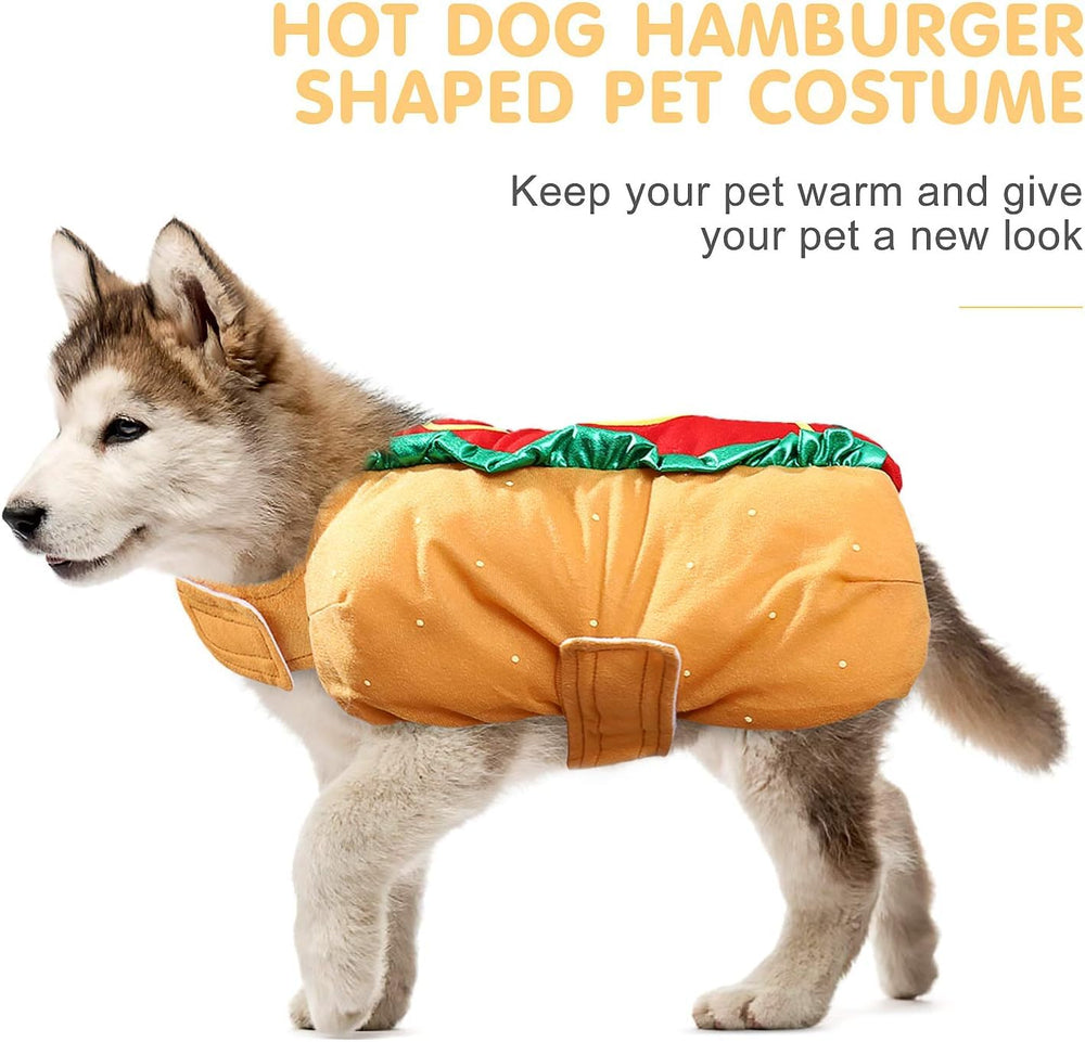 POPETPOP funny pet hoodie hot dog design for Halloween moments
