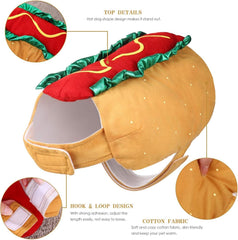 POPETPOP hot dog costume with hook-and-loop closure for quick on-off