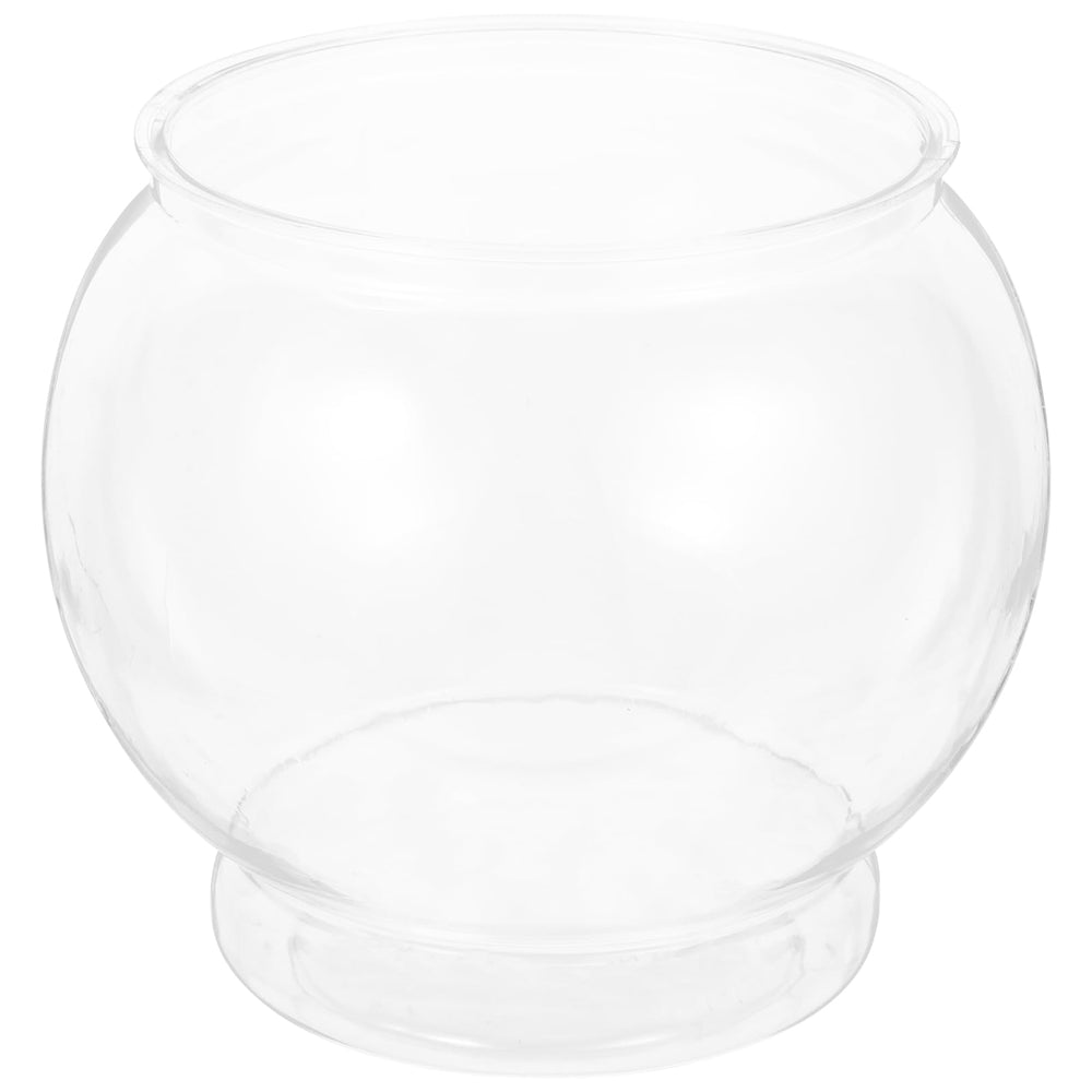 POPETPOP plastic fish bowl round 18cm with a clear view for easy monitoring of small pets
