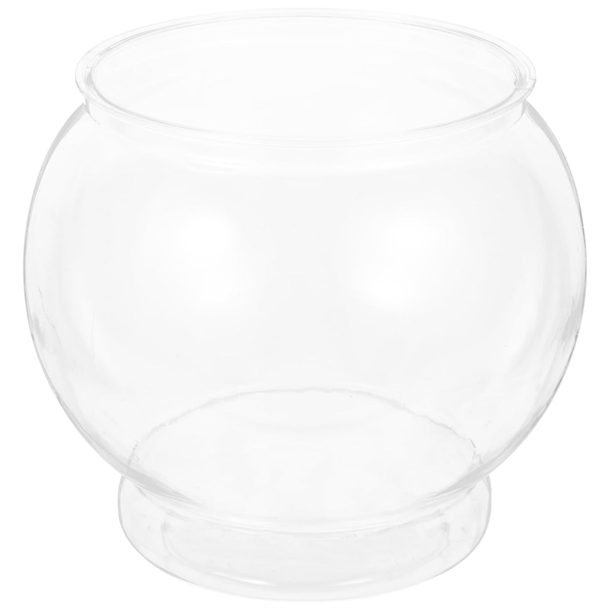 POPETPOP plastic fish bowl round 18cm with a clear view for easy monitoring of small pets